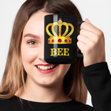 Mug-Queen Bee Mug-Black 15oz
